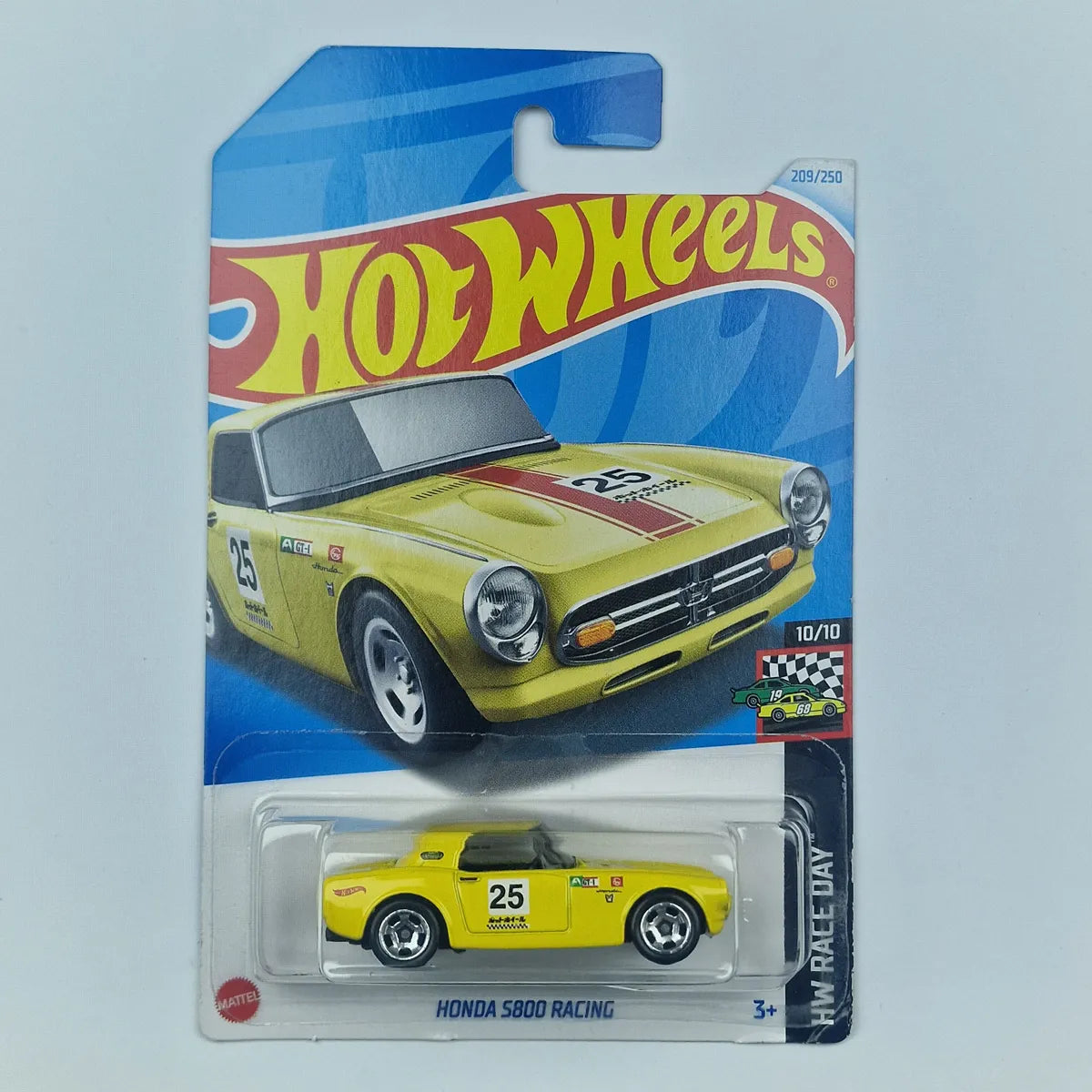 Hot Wheels Honda S800 Racing Yellow