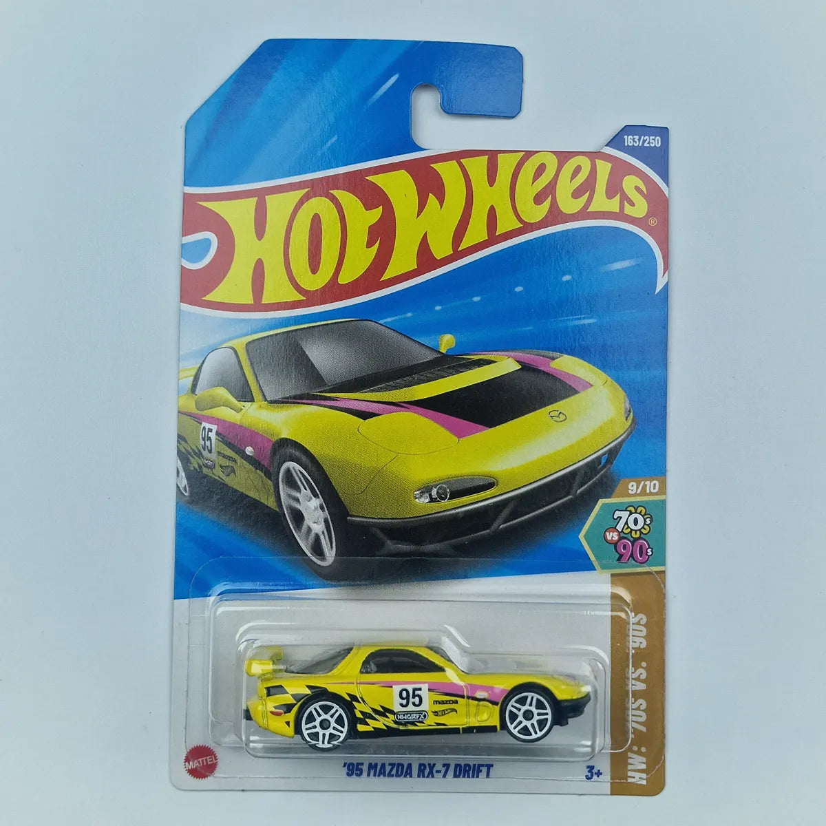 Hot Wheels 95 Mazda RX-7 Drift Yellow