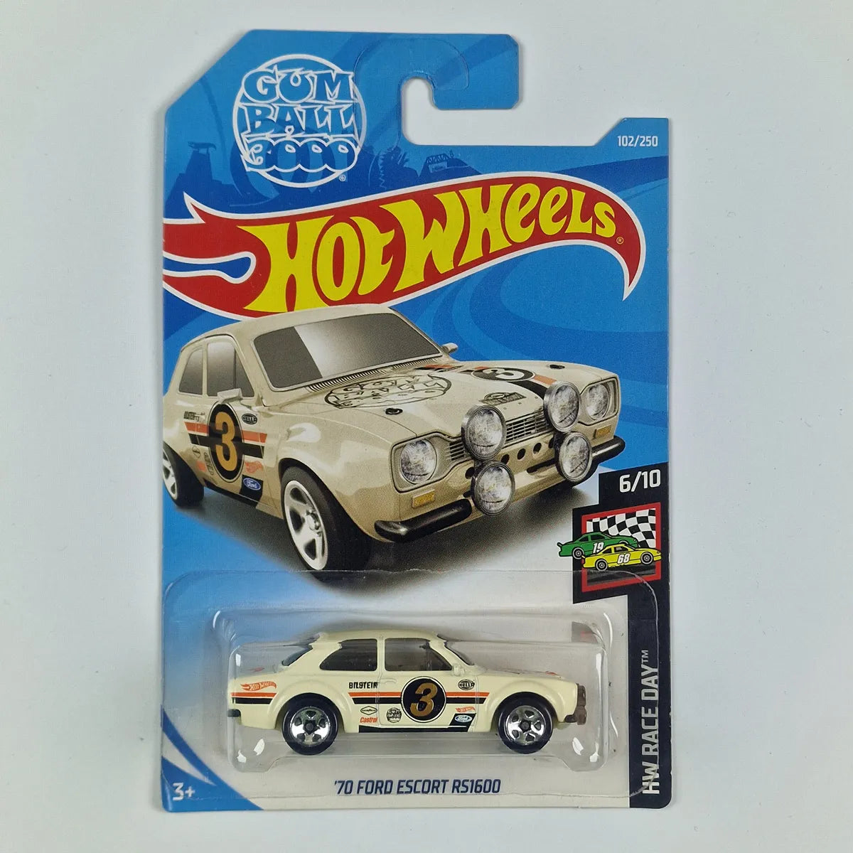 Hot Wheels 70 Ford Escort RS1600 Off White