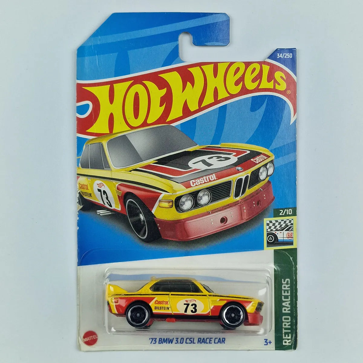 Hot Wheels 73 BMW 3.0 CSL Race Car Yellow
