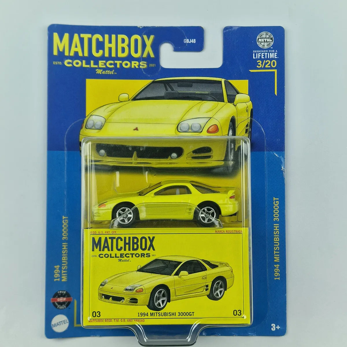 MatchBox Collectors Edition 1994 Mitsubishi 300GT Yellow
