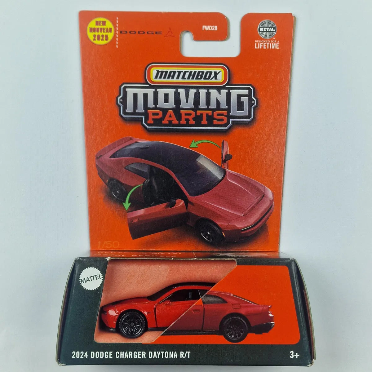 MatchBox Moving Parts 2024 Dodge Charger Daytona R/T Red