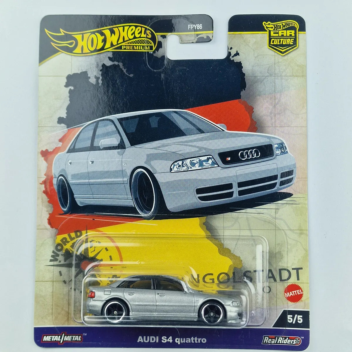 Hot Wheels Premium Audi S4 Quattro Silver