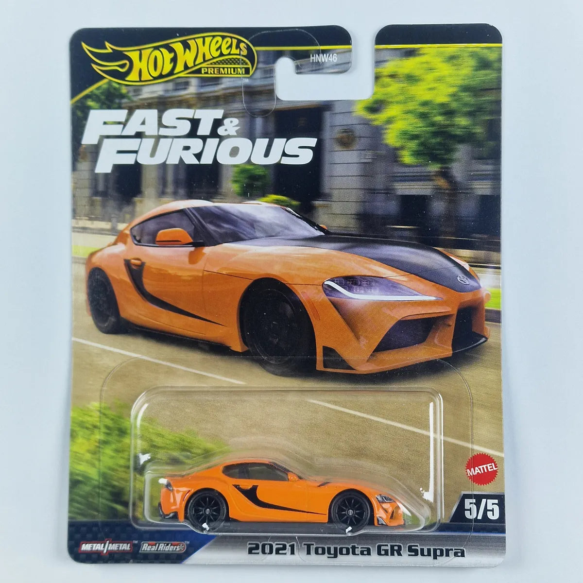 Hot Wheels Premium Fast and Furious 2021 Toyota GR Supra orange