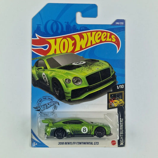 Hot Wheels 2018 Bentley Continental GT3 Green