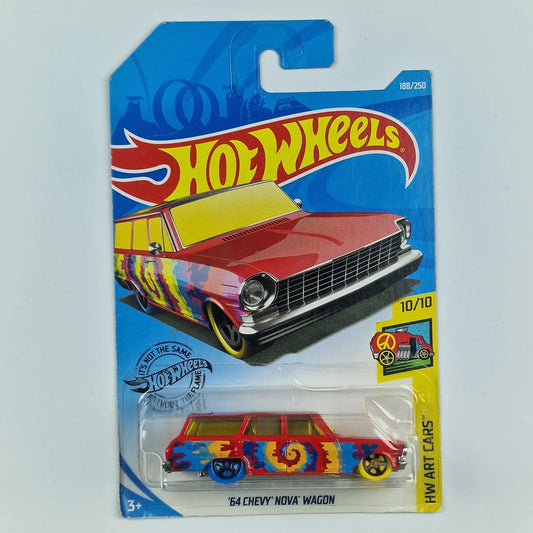 Hot Wheels 64 Chevy Nova Wagon Red