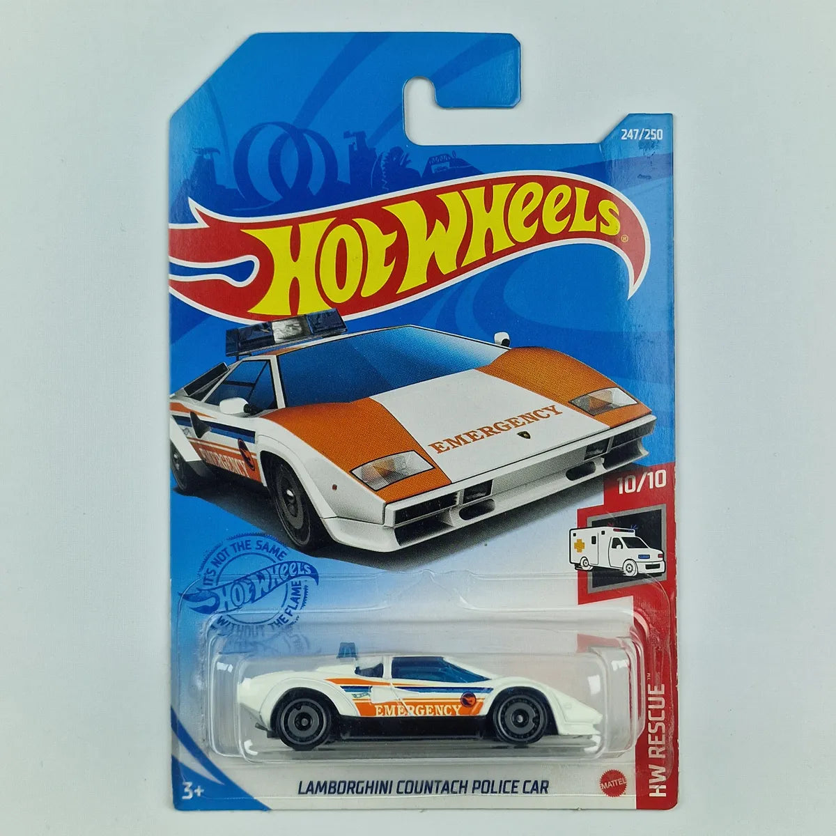 Hot Wheels Lamborghini Countach Police Car White