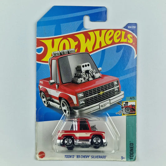 Hot Wheels Toon'D 83 Chevy Silverado Red