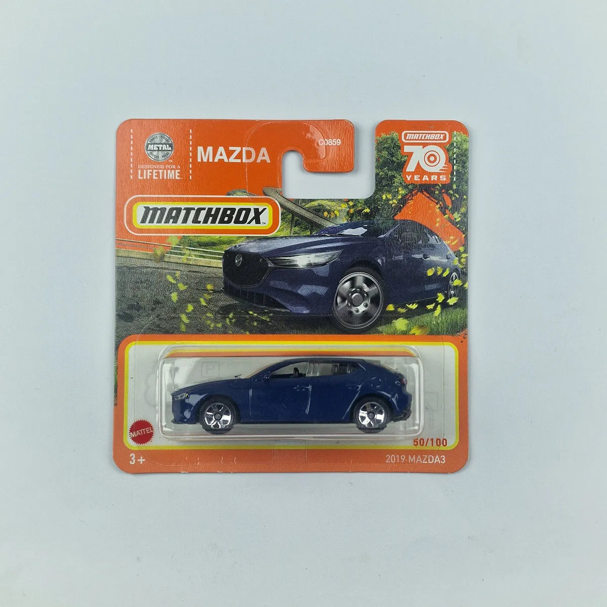 MatchBox 2019 Mazda3 Blue Short Card