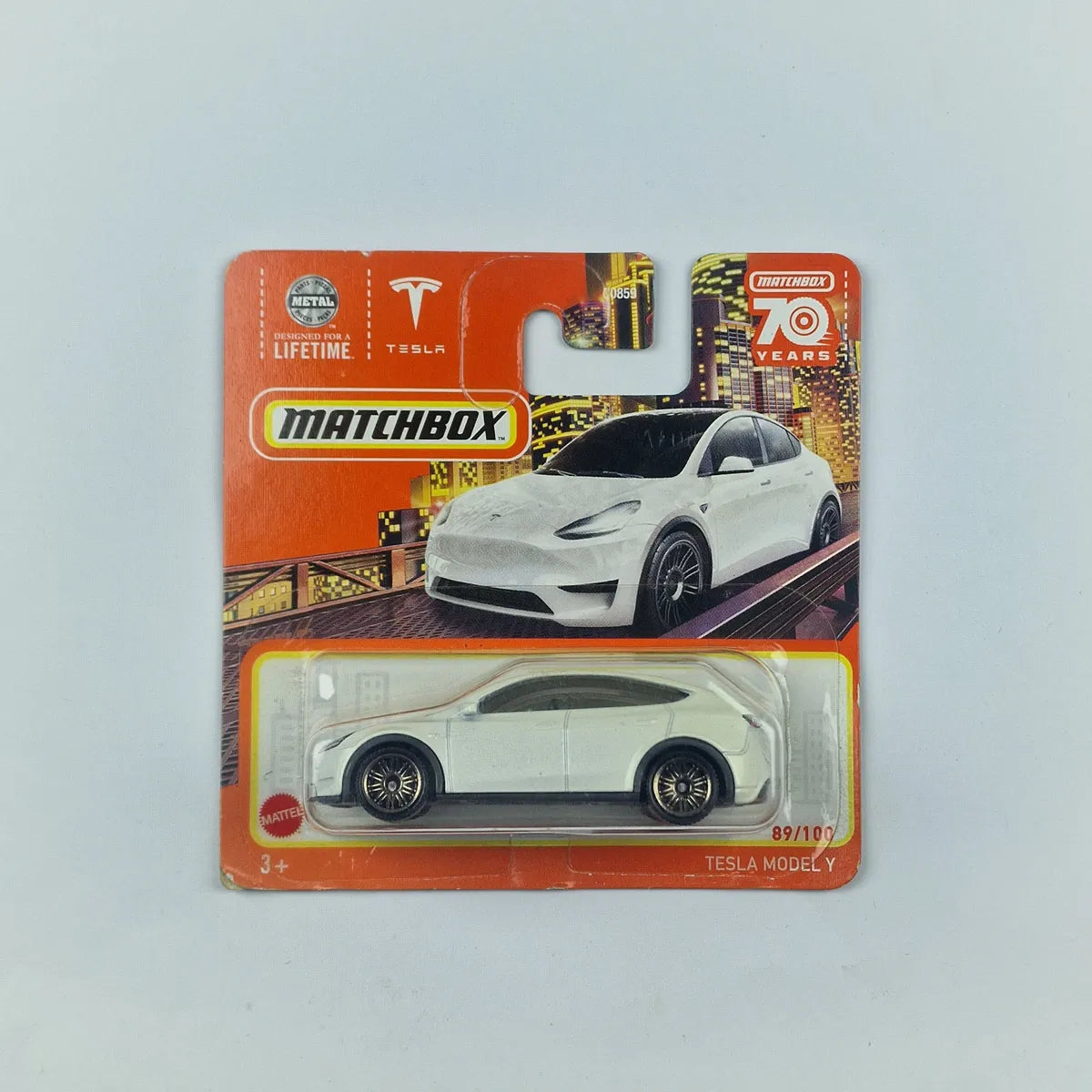 MatchBox Tesla Model Y White Short Card