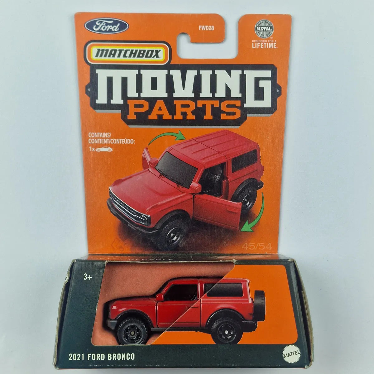 MatchBox Moving Parts 2021 Ford Bronco Red