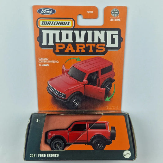 MatchBox Moving Parts 2021 Ford Bronco Red