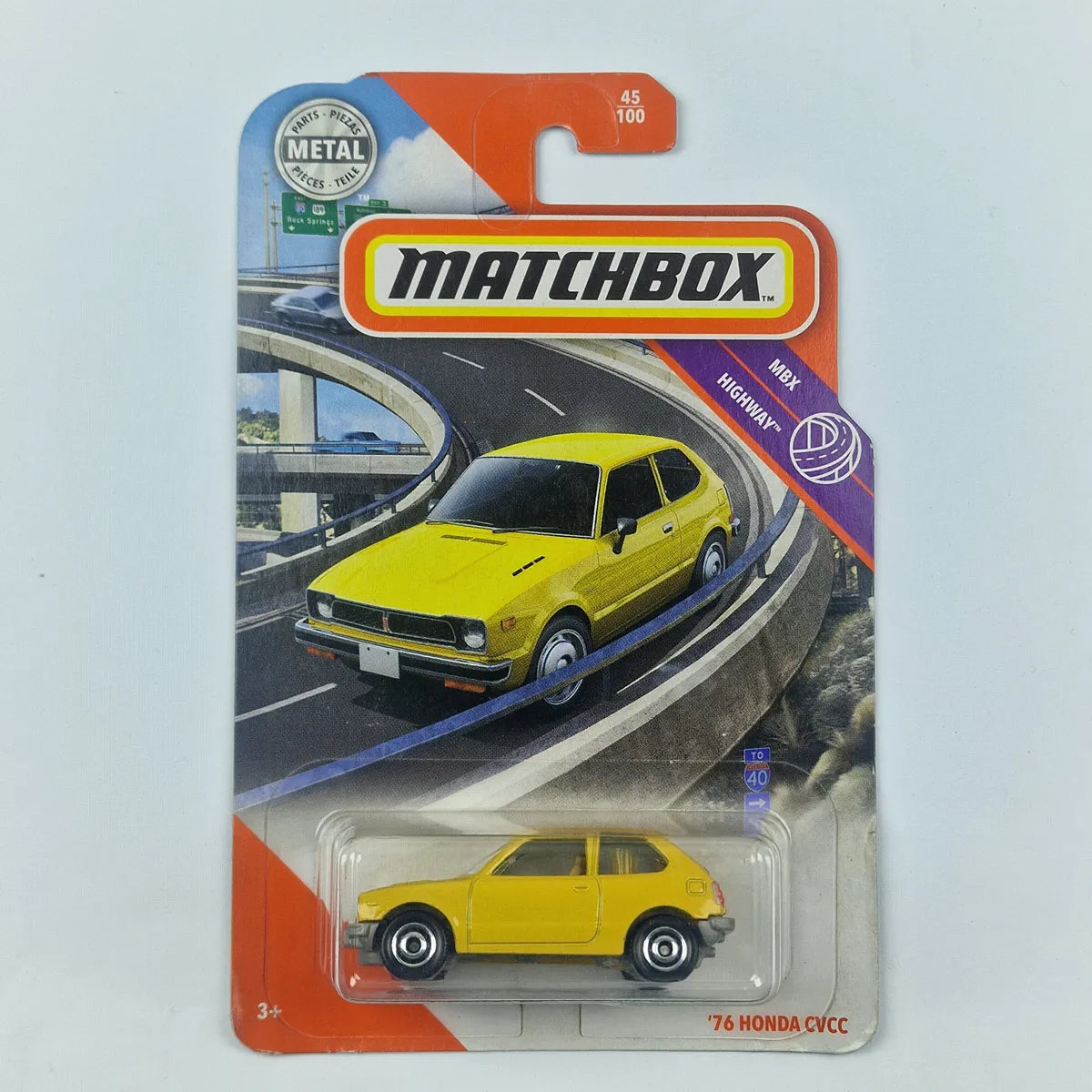 MatchBox 76 Honda CVCC Yellow