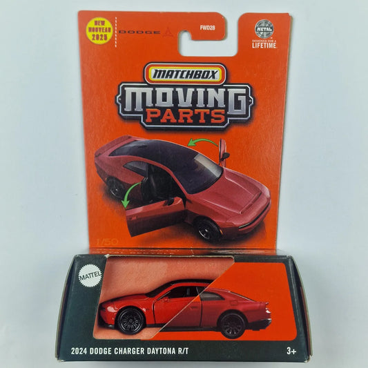 MatchBox Moving Parts 2024 Dodge Charger Daytona R/T Red