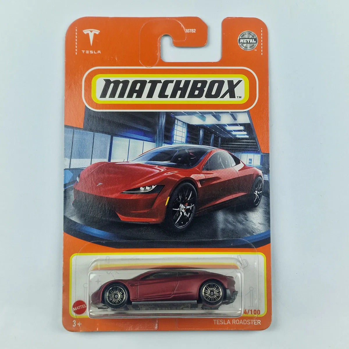 MatchBox Tesla Roadster Matt Red