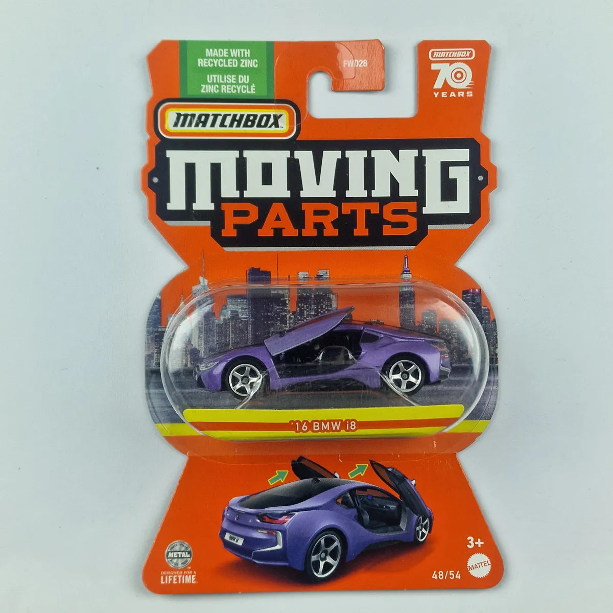 MatchBox Moving Parts 16 BMW i8 Purple