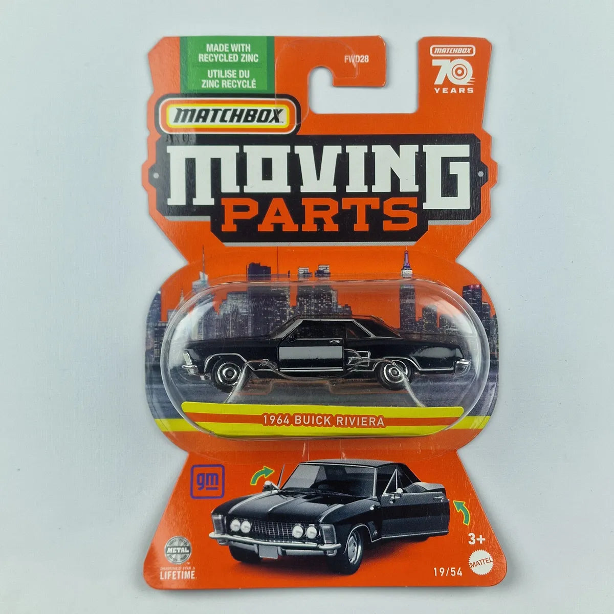 MatchBox Moving Parts 1964 Buick Riviera Black