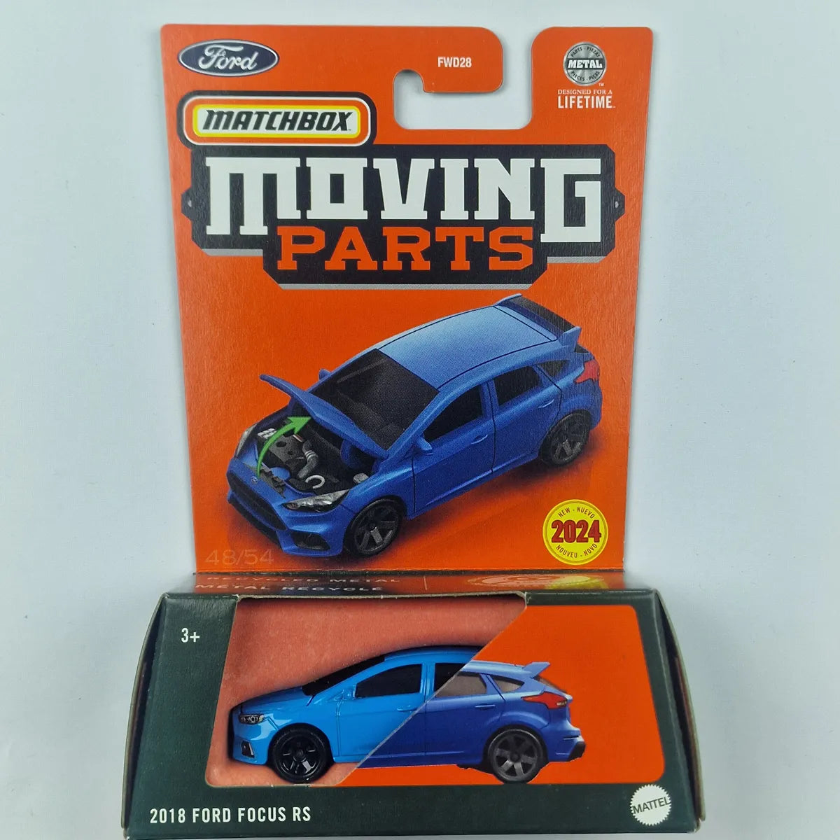 MatchBox Moving Parts 2018 Ford Focus RS Blue