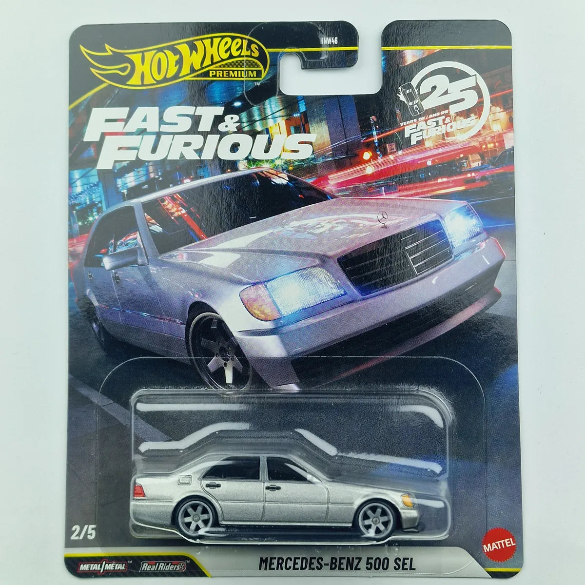 Hot Wheels Premium Mercedes-Benz 500 SEL Fast andd Furious Silver