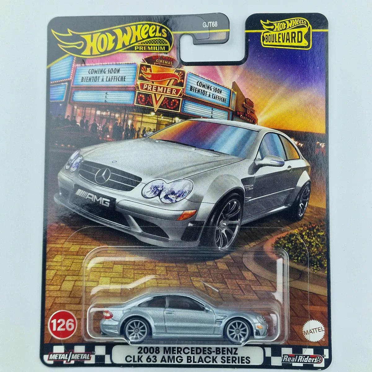 Hot Wheels Premium 2008 Mercedes-Benz CLK 63 AMG Silver