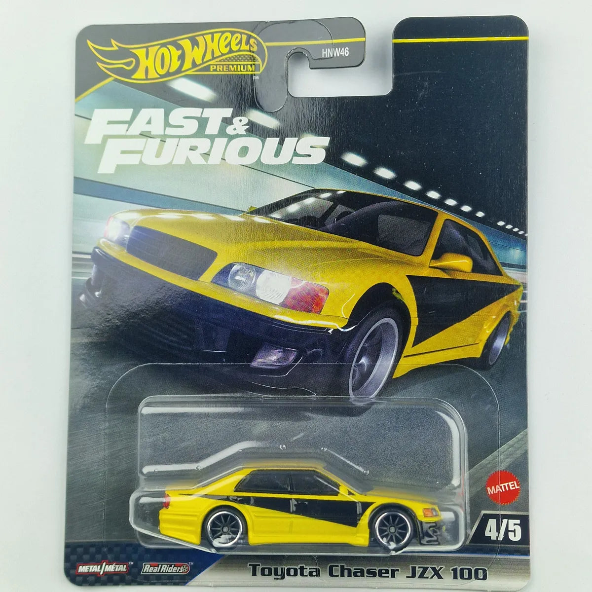 Hot Wheels Premium Toyota Chaser JZX 100 Fast and Furious Yellow