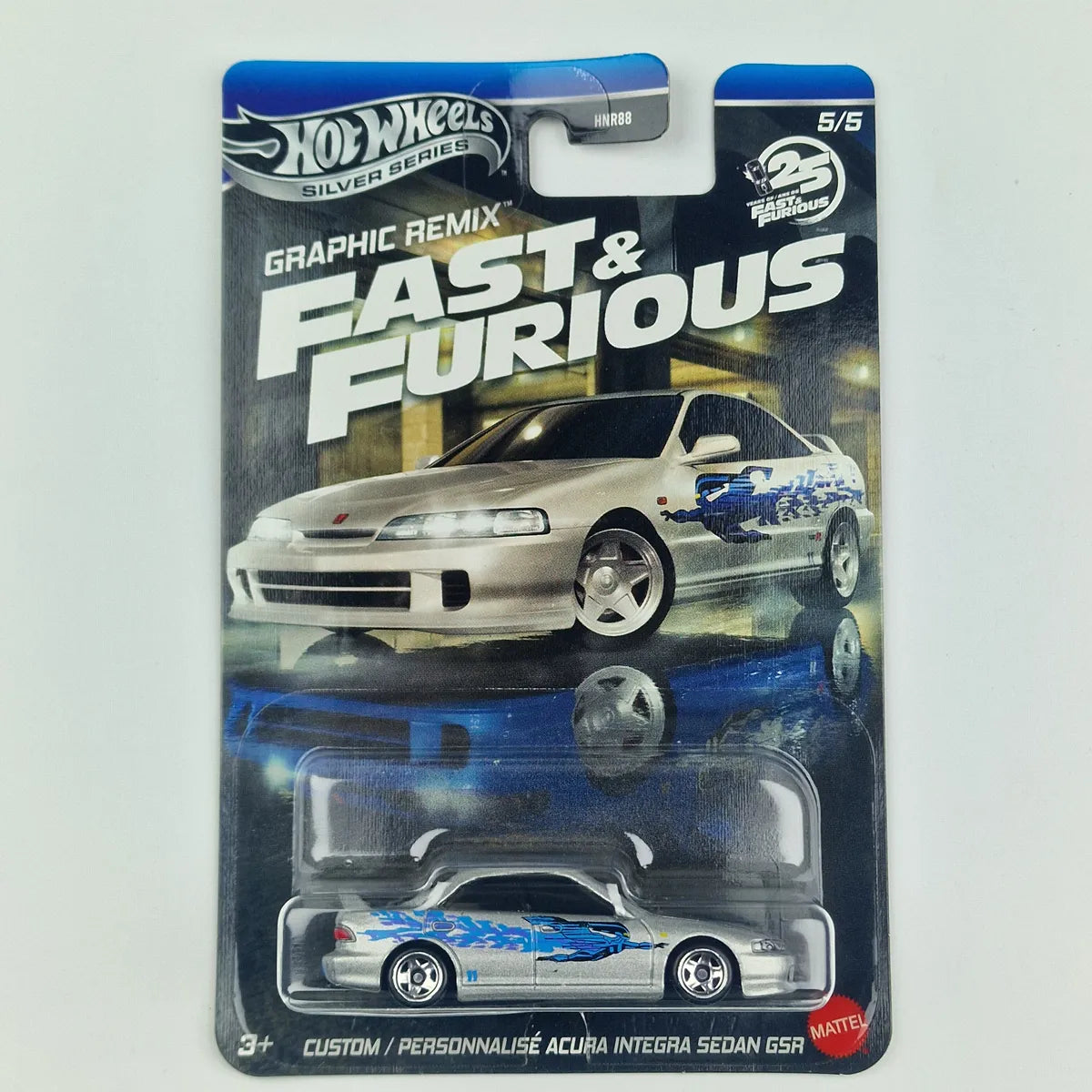 Hot Wheels Silver Series Fast and Furios Custom Acura Integra Sedan GSR