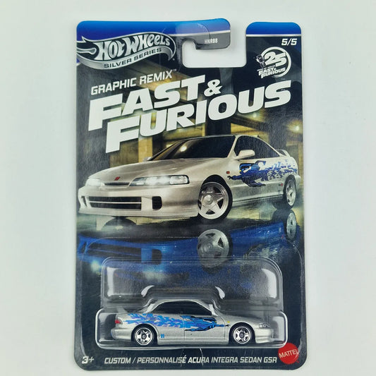 Hot Wheels Silver Series Fast and Furios Custom Acura Integra Sedan GSR
