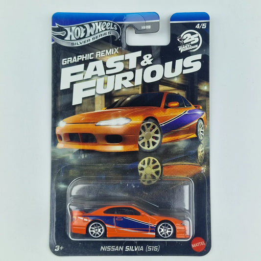 Hot Wheels Silver Series Fast and Furious Nissan Silvia S15 Orange
