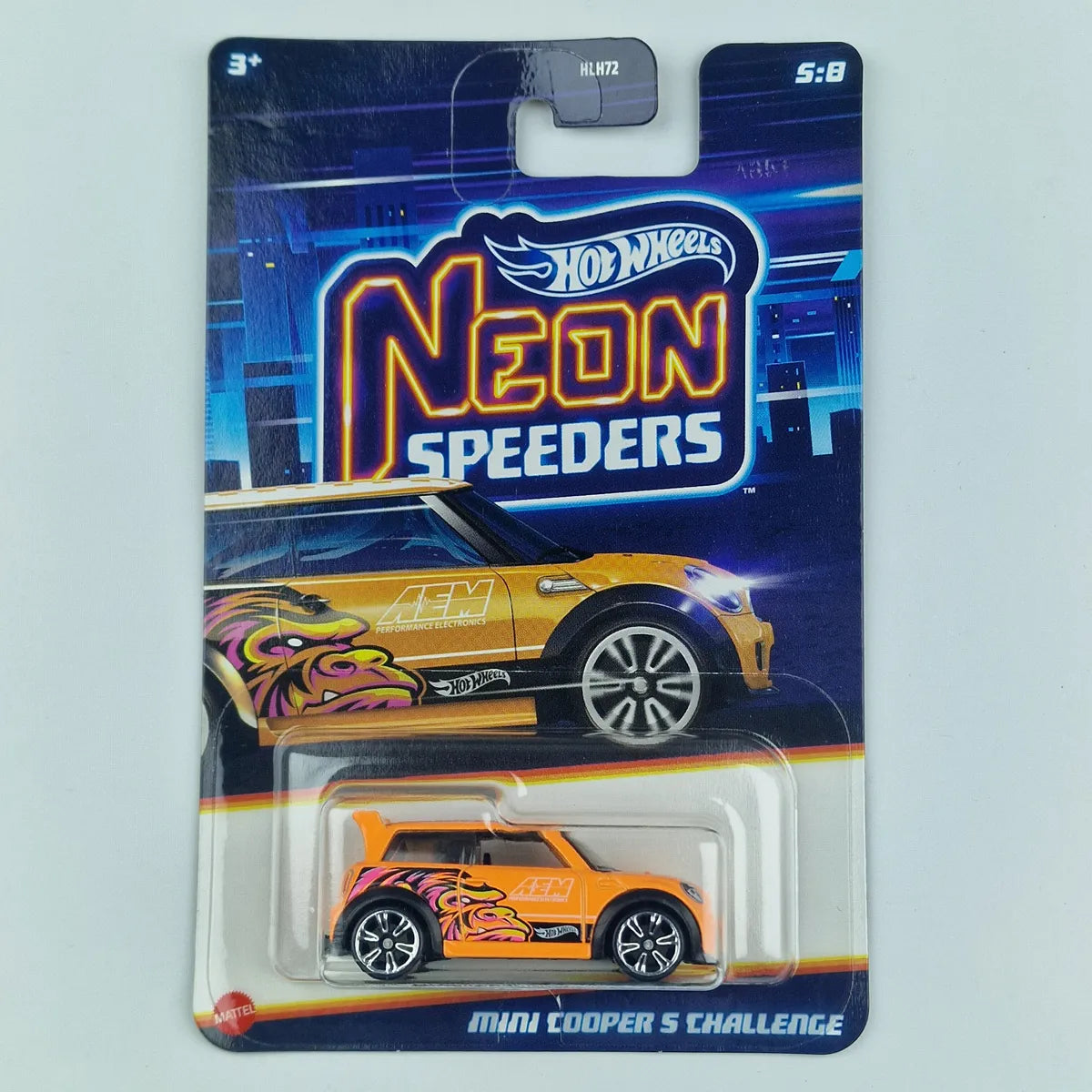 Hot Wheels Neon Speeders Mini Cooper S Challenge Orange