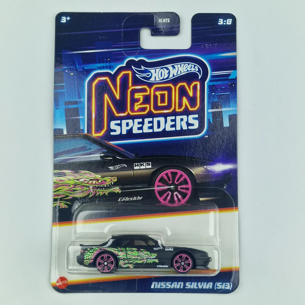 Hot Wheels Neon Speeders Nissan Silvia S13 Black