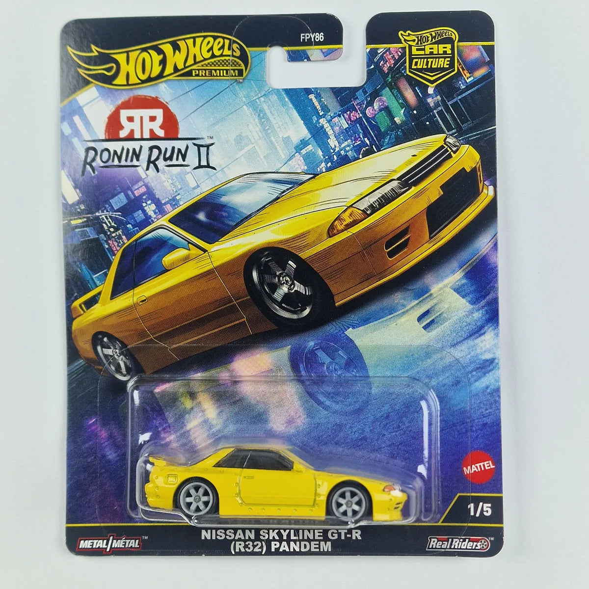 Hot Wheels Premium Nissan Skyline GT-R (R32) Pandem Yellow