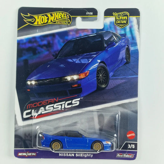 Hot Wheels Premium Nissan SilEighty Blue