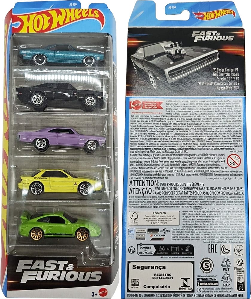 Hot Wheels Fast and Furious 5 Pack
